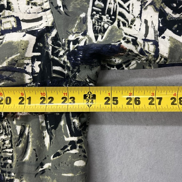 Columbia Mens Button Down Pocket Shirt Fish Fossil All Over Print Cotton Sz L - Picture 6 of 8